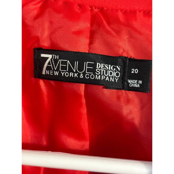 7th Avenue Design Studio New York And Company Red Blazer Size 20 - Picture 3 of 5